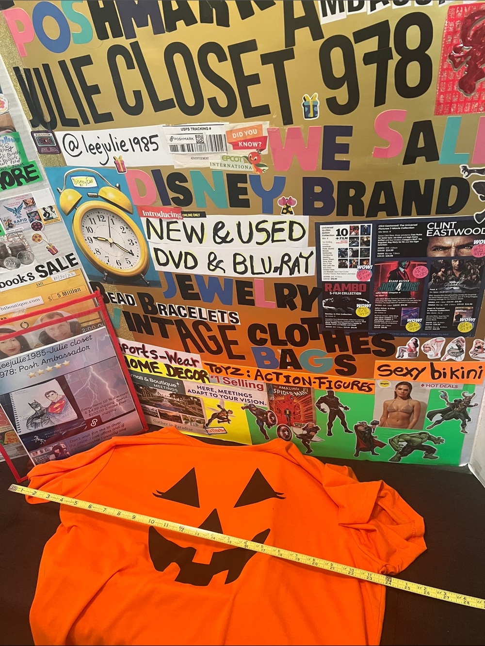Orange Pumpkin Face Costume Shirt - Picture 5 of 17